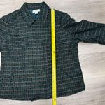 Coldwater Creek  teal green boucle tweed jacket bronze metallic threads Photo 3