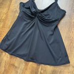 MiracleSuit Dreamsuit by Black Knotted Twist Drape Tankini Swim Top Sz 12 Photo 3