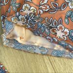 Princess Polly Floral Mesh Long Sleeve Top in Peachy Orange and Blue Photo 1