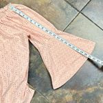 Melissa Paige Pink Eyelet Bell Sleeve Blouse XL Photo 5