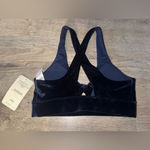 Fabletics NEW Oasis Twist VELOUR Royal Blue Sports Bra Small Photo 1