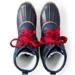 NWT Insulated Sherpa Fleece Lined Duck Boots Evergreen Blackwatch Plaid Green Size 9 Photo 4