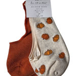 Loft  Women's No Show Fall Theme Pumpkin Graphic Two Pack Socks Photo 0