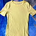 A New Day Sunny Yellow Ribbed Short Sleeve Tee Photo 0