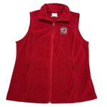 Columbia  South Carolina Gamecocks  Fleece Vest Womens Large Red Zip Up Pockets Photo 10