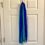 Multicolor Handmade Green & Purple Stripe Tassel Scarf Womens One Size Photo 7
