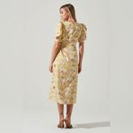 ASTR Martina Midi Dress in Yellow Rust Floral Size Small NWT Photo 10