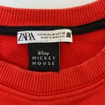ZARA  Disney Mickey Mouse Red Graphic Sweatshirt Further Imagination Cropped M Photo 7