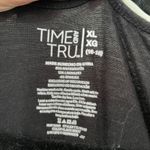 Time and Tru Women XL Black Embroidered Bell Sleeve Tie Neck Boho Long Sleeve Photo 4