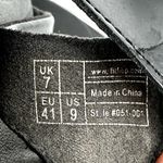 FitFlop  Pietra Rhinestone Thong Sandal Slip On Soft Comfort Wedge Casual Black 9 Photo 6