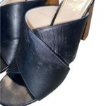 Cole Haan Grand Gabby Sandal Stacked Heel Shoes Black Leather wood slip on heel Photo 8