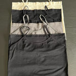 F&F Set of 4 Black Gray White Stretchy Layering Camisole Tanks OS Photo 0