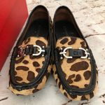 D.j. Pliner Leopard Calf Hair Loafers Size 7 Photo 1