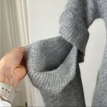 Endless Rose Gray Crew Neck Sweater with Cut Out Sleeves Size Medium Photo 4