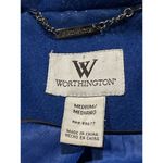 Worthington  Royal Blue‎ Double-Breasted Trench Coat Elegant Outerwear D-13 Photo 1