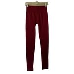 Britt's Knitts Fleece Lined Leggings Size S/M Cabincore Comfy‎ Athleisure Casual Red Photo 1