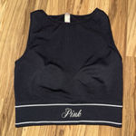 Victoria's Secret  PINK Size XS‎ knit Bralette Sports Bra Black EUC Photo 0