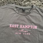 SheIn Embroidered East Hampton T-Shirt in Gray, Size M Photo 2
