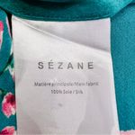 Sézane Sezane Elisa green floral silk blouse Photo 9