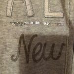 Aeropostale AERO  NY M Full  Front Zip Hoodie Sweatshirt Jacket in Gray White Photo 3