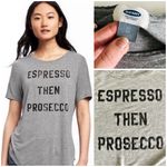 Old Navy Espresso Then Prosecco Gray Graphic Tee, Vintage Wash sz. XS Photo 7