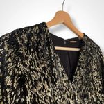 Elie Tahari 🆕 Metallic Burnout Velvet Long Sleeve Midi-Dress Photo 7