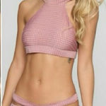 NWT ACACIA Fiji Mesh Bikini Bottom Size Large Pink Photo 0