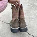 Ariat  Fatbaby Brown & Pink Western Genuine Leather Pull on Western Boots Size 8 Photo 3
