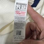 Missguided  Women's Off White Cropped V-Neck Knit Tank Top Size 2/4 Photo 3