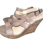 Sole Society  4 inch “Jenny” wedge heel sandal in taupe women’s size 8 Photo 1