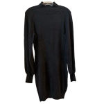 Exlura Women's Black Sweater Dress M Long Sleeve Bodycon High Neck Photo 3