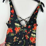 Agua Bendita Ellie Floral Sleeveless Jumpsuit One Piece Black Size Small Photo 2