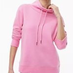J.Crew Pink Funnelneck Sweatshirt in Cloudspun Fleece Relaxed Fit, Size Small Photo 0