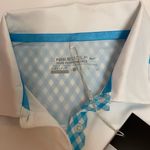 Nike  Dri-FIT Gingham Polo Small White/Clearwater Photo 2