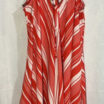 Francesca’s White/Red Stripe V Photo 0