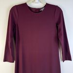 Vince  Burgundy Stretch Knit Sheath Dress M Minimalist Classic Work Chic Timeless Photo 4