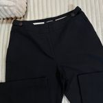 Ellen Tracy  Black Wide Leg Dress Pants Heavy Cotton Spandex Blend Women's 8 Photo 2