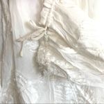 Aritzia  Wilfred Palm Leaf Frayed Sheer Peasant Long Sleeve Blouse Top White XS Photo 5