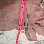 Ivy Jane  zig zag trim bell sleeve tie front top pink Sz S Photo 5