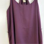 Loft NWT  Purple Spaghetti Strap Shift Mini Dress W/ Belt Loops Size Small Photo 7