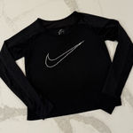 Nike Dri-FIT Long Sleeve Running Top Women’s Small Black Activewear Workout Gym Photo 0