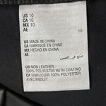 INC International Concepts SZ 10 Faux Leather Ankle Pants Shiny Black Hi Photo 6