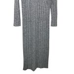 Sézane Sezane Manon Ribbed Sweater Dress Gray Women’s Small Long Sleeve Midi Button Photo 6