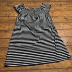 Madewell  Navy White Striped Off the Shoulder Mini Dress 100% Cotton Summer Small Photo 0