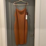 Good American NWT Spaghetti Scuba Midi Dress in Rust Size 6 3XL Photo 5