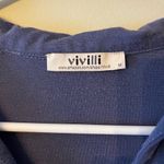 Women's cornflower blue polo Top Size M Photo 2