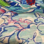 Lilly Pulitzer blue cotton sleeveless Floral Racerback tank top L Photo 3