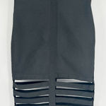 Akira Womens Bondage Bodycon Pencil Skirt Size S Black Cutout Strappy Hem Detail Photo 0