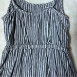 Old Navy Blue and White Striped Linen Blend Cami Dress Photo 7