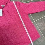 NEW NAADAM Soft Pointelle Knit Geo Pattern Alpaca Blend Hoodie Rose Pink Small S Photo 10